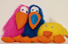 3 FEATHERZHOUSE HAND-PUPPETS SET OF 3